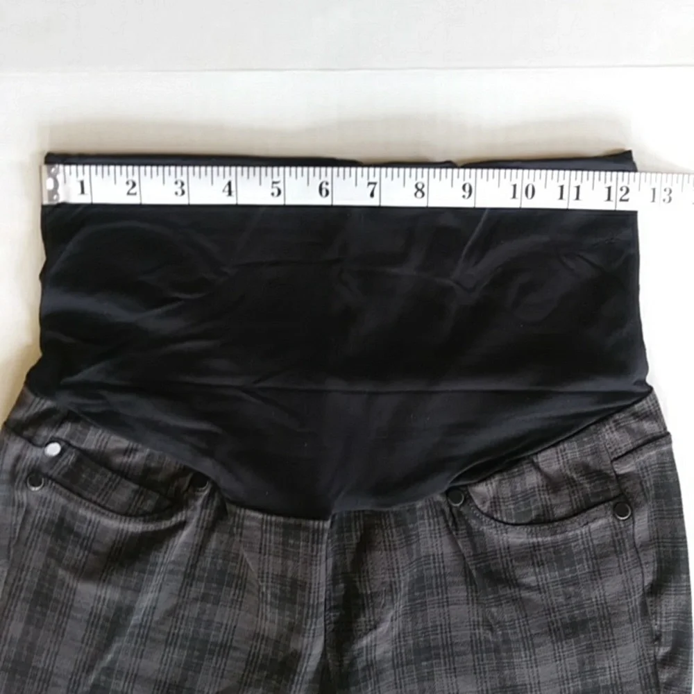 Liverpool Maternity Plaid Stitch Fix Legging 2 / 26 Black Gray - Picture 12 of 15